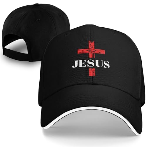 Jesus Hat for Men, Snapback Christian Hats for Women, Outdoor Religious Cap Adjustable Christian Baseball Caps - color: Jesus Christian Faith Cross2