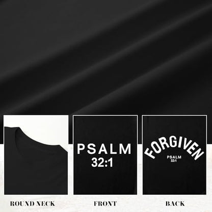 Christian Jesus Shirts for Men God Religious Faith Shirt Bible Verse Inspirational Oversized Graphic Tees Tops - color: Black, size: Medium