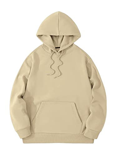 Floerns Men's Long Sleeve Hooded Casual Y2K Graphic Hoodies Sweatshirt - color: A Khaki, size: Small