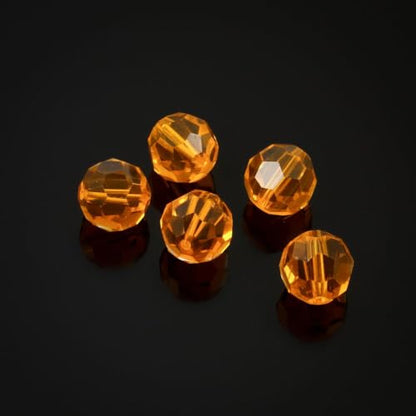 100pcs Adabele Austrian 4mm (0.16 Inch) Small Faceted Round Crystal Beads Light Topaz Yellow Compatible with Swarovski Crystals Preciosa - color: Light Topaz/Yellow, size: 4mm Small (100pcs)