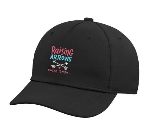 Raising Arrows - Christ Christian Psalm Bible Verses Adjustable Baseball Hat - color: Black