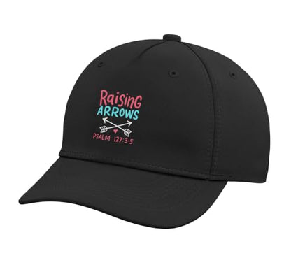 Raising Arrows - Christ Christian Psalm Bible Verses Adjustable Baseball Hat - color: Black