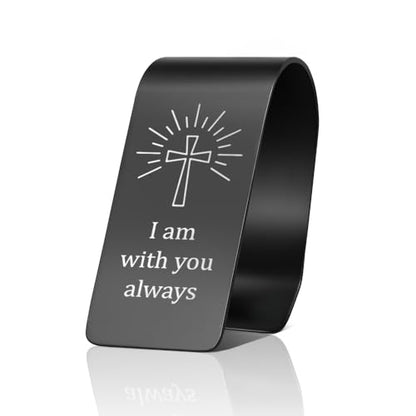 Prayer Cross Car Visor Clip, Christian Faith Visor Clip for Drivers - color: Black08