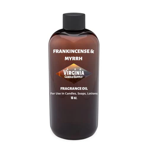 Frankincense & Myrrh Fragrance Oil (16 oz Bottle) for Candle Making, Soap Making, Tart Making, Room Sprays, Lotions, Car Fresheners, Slime, Bath Bombs, Warmers…