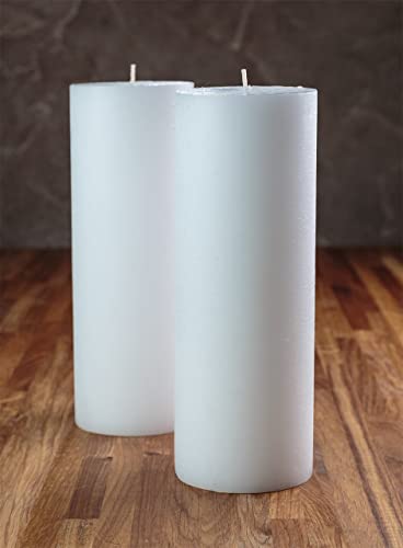 Melt Candle White Pillar Candles, Unscented, 2 Pack, 3 x 8 Inch - color: White, size: 3" x 8"