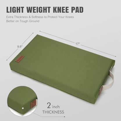 HappyPicnic Extra Thick Kneeling Pad, 1 Pack, Green, 17.5 x 11 x 2in - color: Green