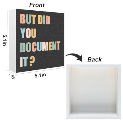 Funny Office Supplies Rustic Country Desk Decor White Wooden Box Sign - color: White0401