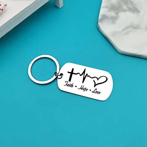 Xiahuyu Christian Keychain - Bible Verse Baptism & Communion Gift - Inspirational Religious Gifts for Women & Men - color: Christian-7