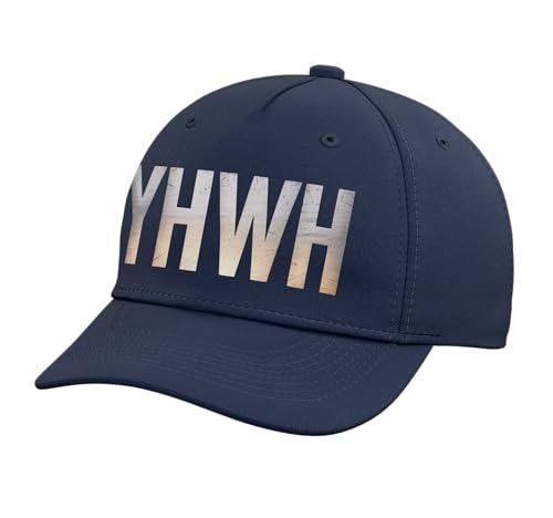 YHWH Christianity Jesus Christian Faith Adjustable Baseball Hat - color: Navy Blue