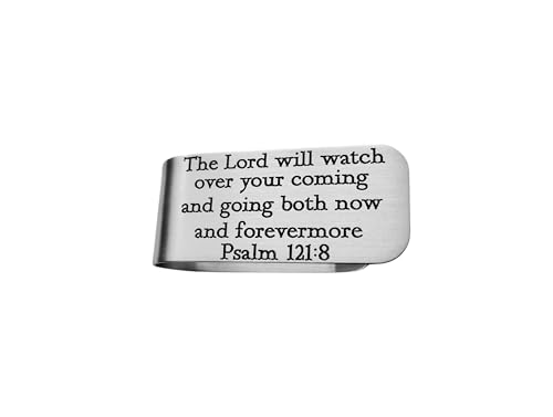 Lake Erie Metal Works: The Lord will watch Engraved Aluminum Car Visor Clip, Psalm 121:8