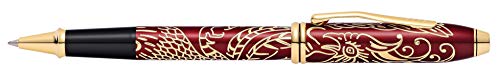 Cross Townsend Year of The Rooster Titian Red Lacquer Rollerball Pen (AT0045-45) - color: 2017 Year of the Rooster - Titian Red, style: Rollerball Pen