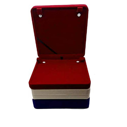 Jewelry Set Velvet Box Necklace Earring Ring Necklace Bracelet Gift Display Case Wedding Jewelry Storage Holder (Royal Blue for Long Pearl Chain) - color: Royal Blue for Long Pearl Chain