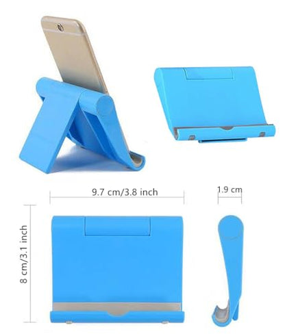 Cell Phone Stand 2 Pack, Desktop Holder for Phones & Tablets (2, Black+Blue) - color: Black+Blue