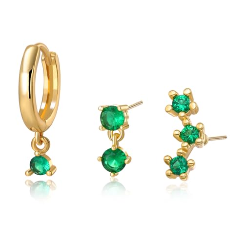 18K Gold Plated Hoop Earrings for Women, NICKEL-FREE & HYPOALLERGENIC, Timeless Jewelry Gift - color: Gold-D