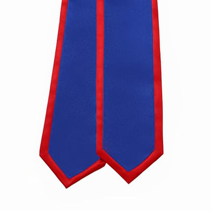 Unisex Adult Graduation Honor Stole Classic End With Trim 72" Long - color: Royal Blue With Red Trim