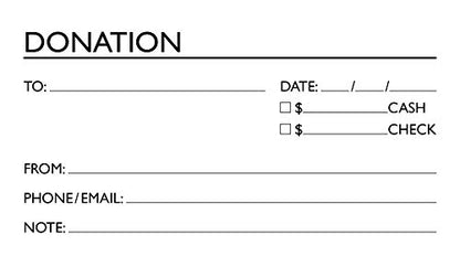 Generic Donation Currency Check Envelope - Tithe Church Offering Gift Charity - Gummed Seal - White with Black Ink - Pack of 100