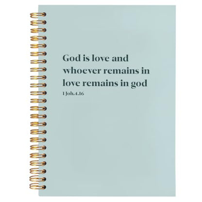 Blue Christian Bible Verse Notebook for Women 5.5x8.3 - color: Blue Bible