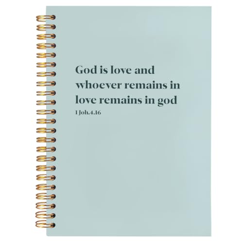 Blue Christian Bible Verse Notebook for Women 5.5x8.3 - color: Blue Bible
