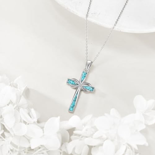 ONEFINITY Cross Necklace 925 Sterling Silver Cross Pendant Religious Jewelry Gifts - style: Infinity Cross