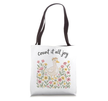 Count It All Joy T Inspirational Christian Quote Tote Bag
