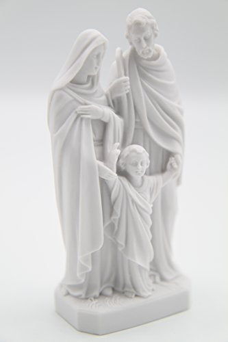 Vittoria Collection 5 Inch Holy Family Joseph Mary Baby Jesus Italian Statue Sculpture Figurine Made in Italy