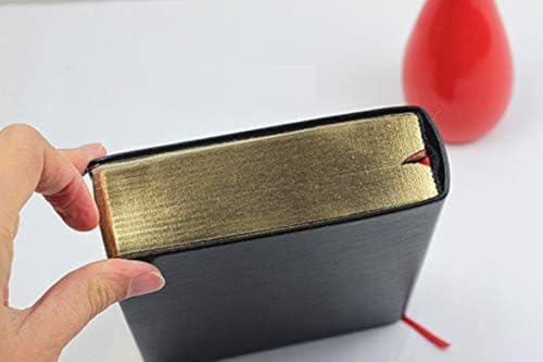 Thick Leather Journal Notebook Blank Premium Papers Writing Notebook with Golden Rim 440 Pages(220 Sheets) Travel Diary Ideal Gift for Anniversary Birthday Mothers Day (Black)