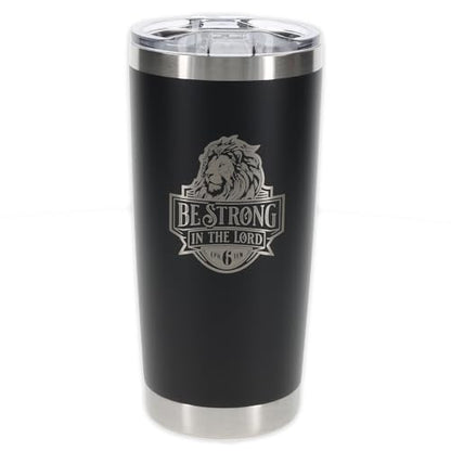 Christian Art Gifts Large Be Strong Travel Tumbler for Men & Women