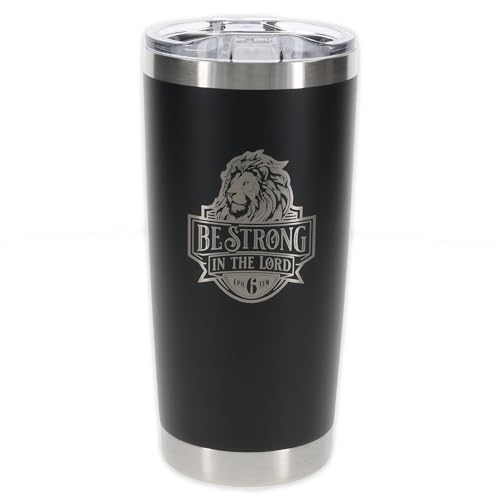 Christian Art Gifts Large Be Strong Travel Tumbler for Men & Women