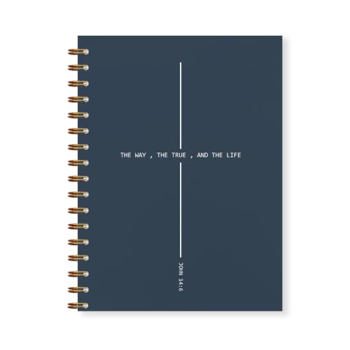 Christian Prayer Journal Gift for Women Men 5.5x8.3in Blue - color: Blue