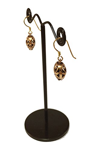 Real Bronze Puffy Filigree Heart Drop Dangle Earrings Fish Hook Bronze Jewelry Gifts