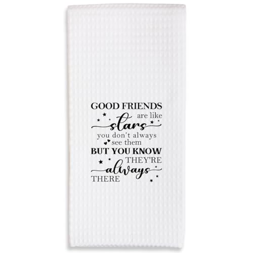Good Friends are Like Stars Kitchen Towels - Funny Absorbent Fast Drying Hand Towels for Home Bathroom - Saying Decorative Tea Towel - Friendship Gifts for Best Friends Besties - B04 - color: Good Friends