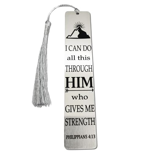 Christian Psalm Bookmarks, Bible Verse Gifts, Metal Bookmarks (Philippians 4:13 Bookmark Gifts) - color: Philippians 4:13 Bookmark Gifts