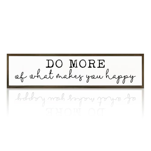 Inspirational Wood Sign, Positive Mindset Sign Decor, Home Decor for Bedroom Living Room, Positivity Her Friends Women Gift, Do More of What Makes You Happy Sign 17.8x4x1.2 inches 27 - color: Day Sign 27