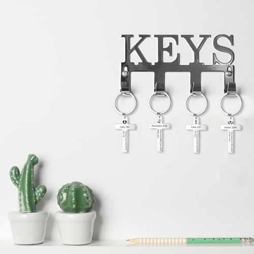 45 Pcs Christian Cross Keychain Bulk 15 Styles - color: Sliver, style: Bible