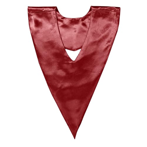 Unisex V-Shape Church Choir Stole with Cross for Adults Church - color: Maroon, size: White Cross