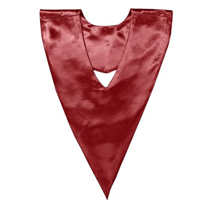 Unisex V-Shape Church Choir Stole with Cross for Adults Church - color: Maroon, size: White Cross