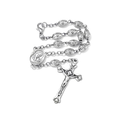 One Decade Catholic Rosary for Car or Truck Rearview Mirror, Auto Metal Beads Rosary, Auto Hanging Accessory Catholic Gifts for Men Women - size: 1 piece Metal