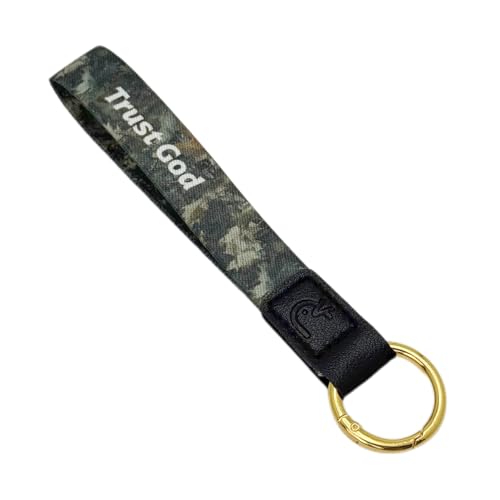 Yappy Daily Bible Verse Keychain Wristlet, NFC Christian Lanyard for Keys, Wallet, ID & Phone for Women Men - color: Trust God