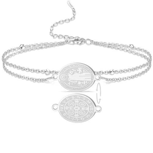 VASSAGO Saint Benedict Medal Bracelet Medalla De San Benito - color: Silver2