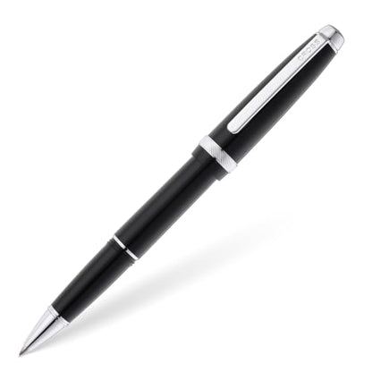 Cross Lume Polished Chrome Rollerball Pen, Medium Point, Black Ink - color: Black
