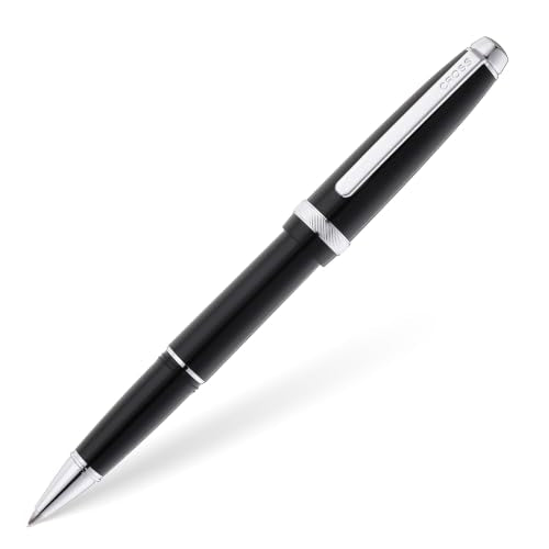 Cross Lume Polished Chrome Rollerball Pen, Medium Point, Black Ink - color: Black