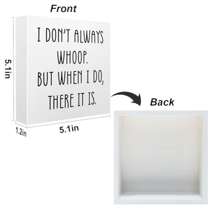 Funny Quotes Office Supplies Rustic Desk Decor White Wooden Box - color: White0390