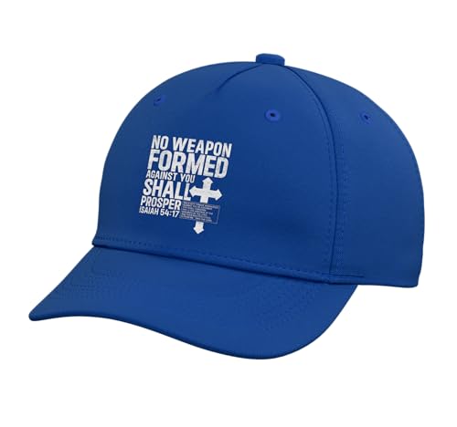 No Weapon Formed Against You Isaiah 54 17 Bible Christian Adjustable Baseball Hat - color: Royal Blue