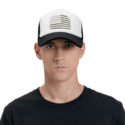 MOLAIGIN Trucker Hat, Adjustable Snapback Hat, Baseball Cap for Men Women, Breathable Mesh for Casual Wear - color: Black10