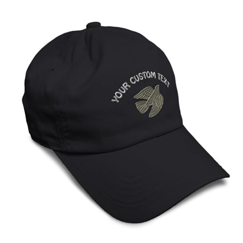 Soft Baseball Hat Embroidered Dad Hat Dove Holy Spirit Jesus Faith God Christ Men & Ladies Baseball Cap - color: Black Personalized Text Here