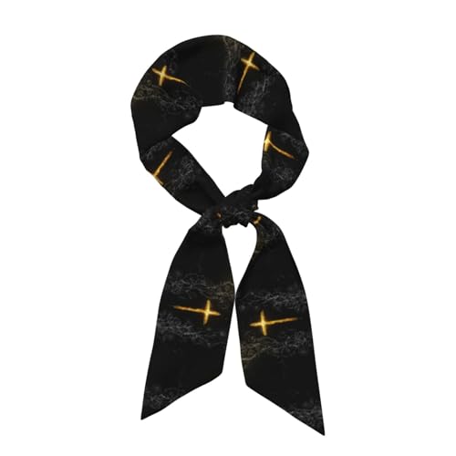 Christian Jesus Cross Scarf For Women, Multi‑purpose Ribbon, Neck Hair Handbag Accessory Versatile Bandana - color: Christian Jesus Cross 1