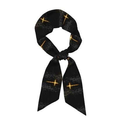 Christian Jesus Cross Scarf For Women, Multi‑purpose Ribbon, Neck Hair Handbag Accessory Versatile Bandana - color: Christian Jesus Cross 1