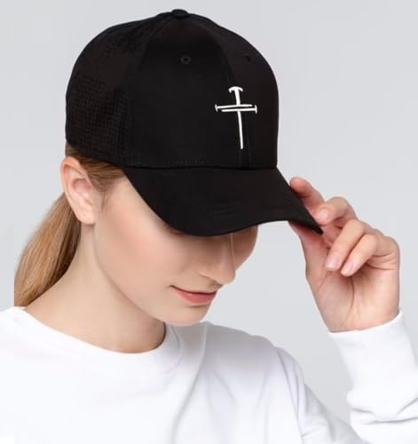 Black Baseball Cap Snapback hat for Men Snap Pack Hip Hop Mens Hat - color: 3 Crucifixion
