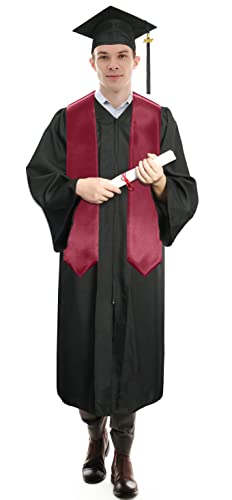 Plain Graduation Stole Sash 60 Inch Unisex Adults Solid - color: Marooon Stole