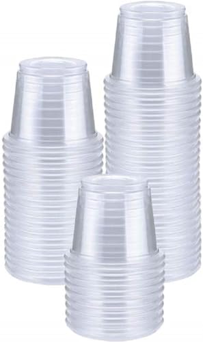 300 Count-1oz Plastic Shot Glasses Mini Disposable Cups Perfect Container for Jello Shots, Condiments, Tasting, Sauce, Dipping, Samples - size: 1oz-300Count